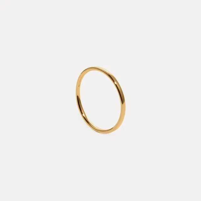 Stilnest Basic Ring 24k Gold Vermeil Größe 52
