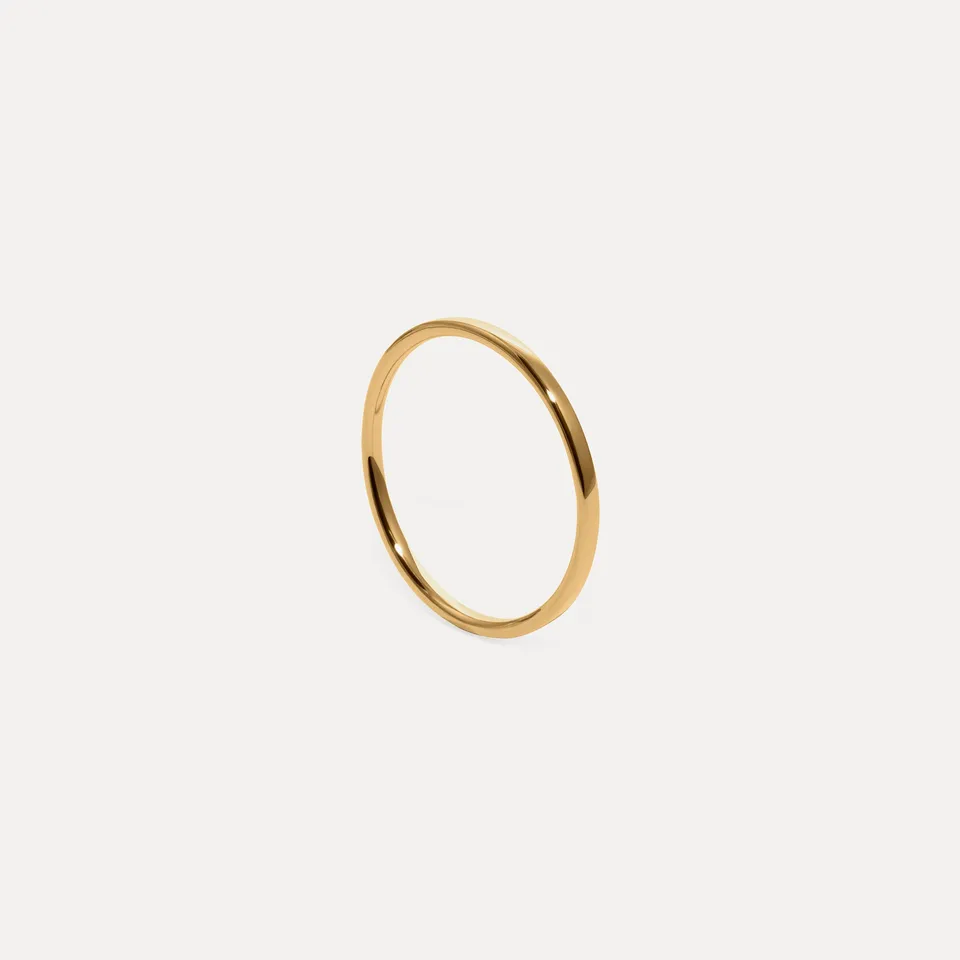 Stilnest Basic Ring 24k Gold Vermeil Größe 52