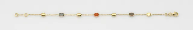 Eugen Rühle 37.4900.301-100 Armband Mondstein grau-orange 585 Gelbgold