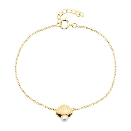 JEWLIX ID Muschel Armband Silber vergoldet Perle