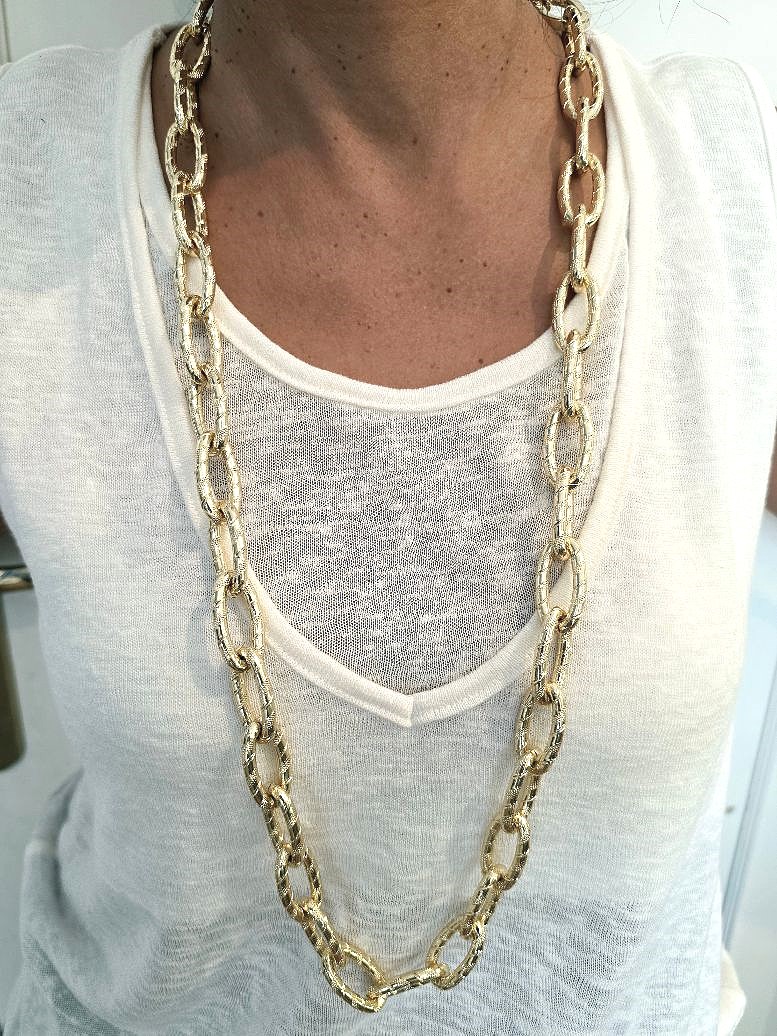 Alevá Bijoux Collane Rodi Rock Halskette Gold