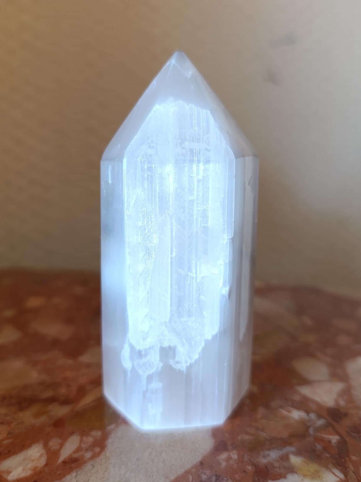 NKlaus Healing Crystals Selenit-Obelisk 10,5x4cm