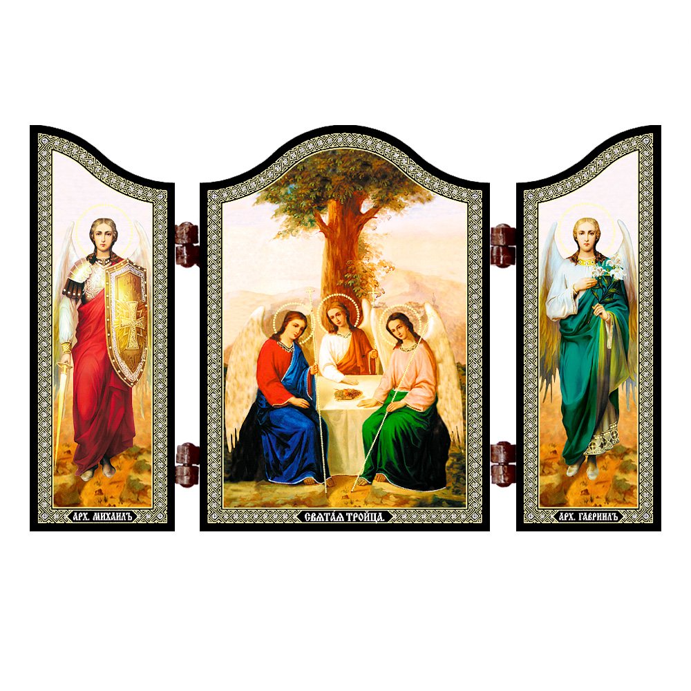 NKlaus Religious Icons Heilige Dreifaltigkeit Triptychon Ikone