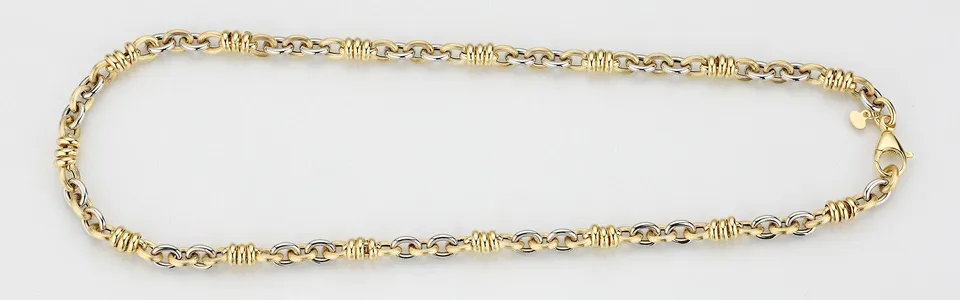 Eugen Rühle Fantasiekette halbmassiv 6mm 585 Gold Halskette