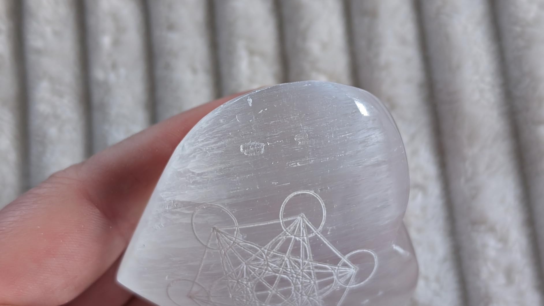 NKlaus Healing Crystals Selenit Herz Metatron 7x5 cm Handschmeichler