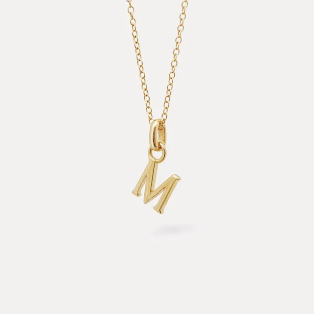 Stilnest Mini Initial Kette 585 Gold Buchstabe A 45cm
