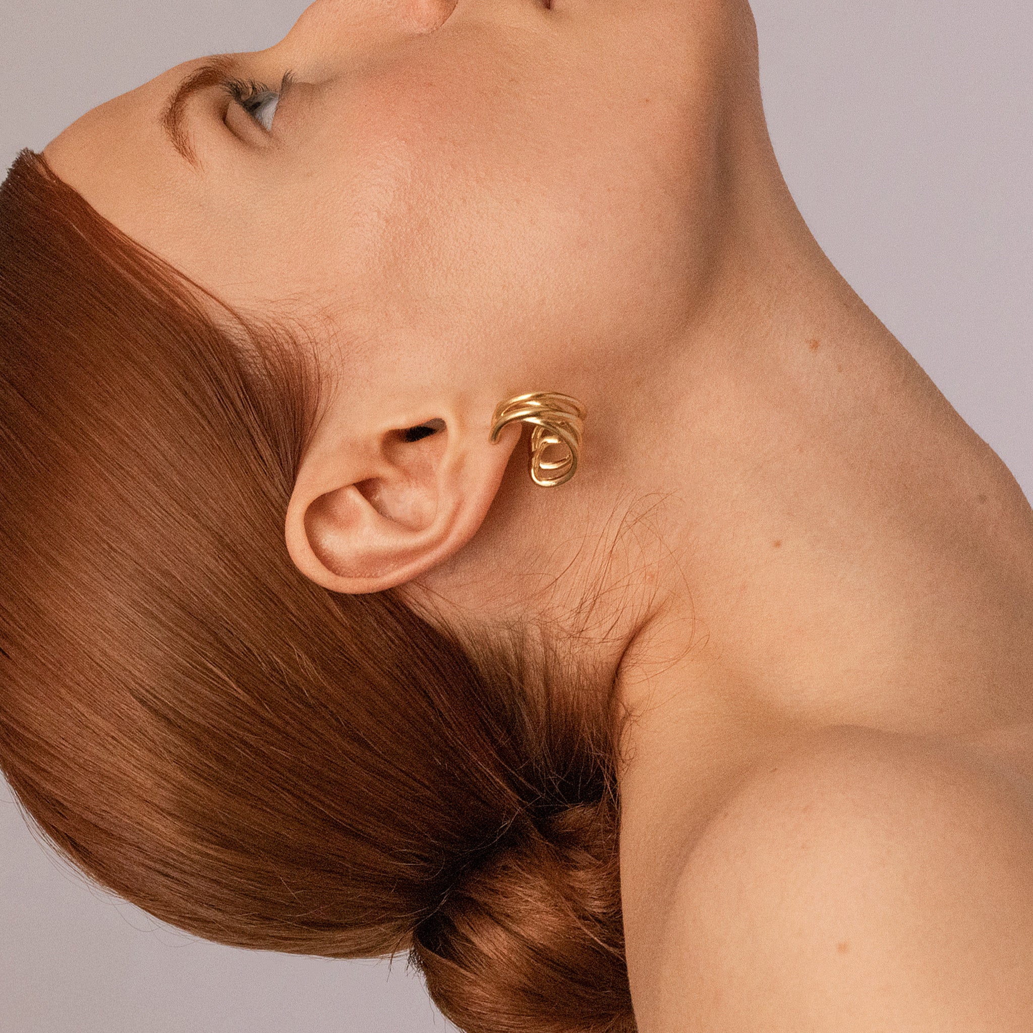 Stilnest Hypnotic Loop Creolen Gold Vermeil Spirale