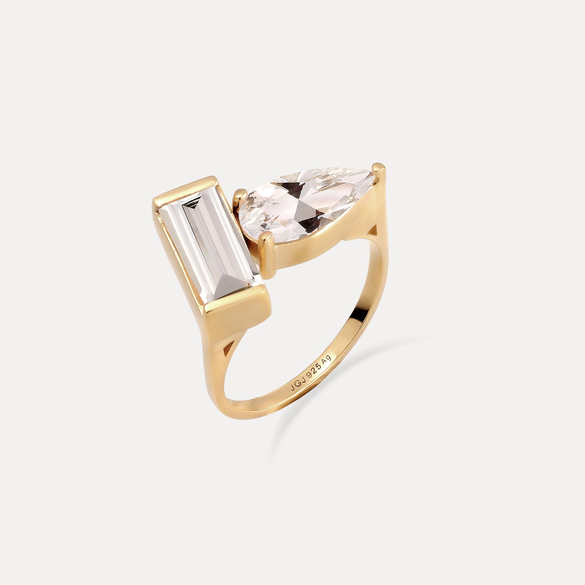 Stilnest Beryll Balance Ring Gold Vermeil Gr. 52