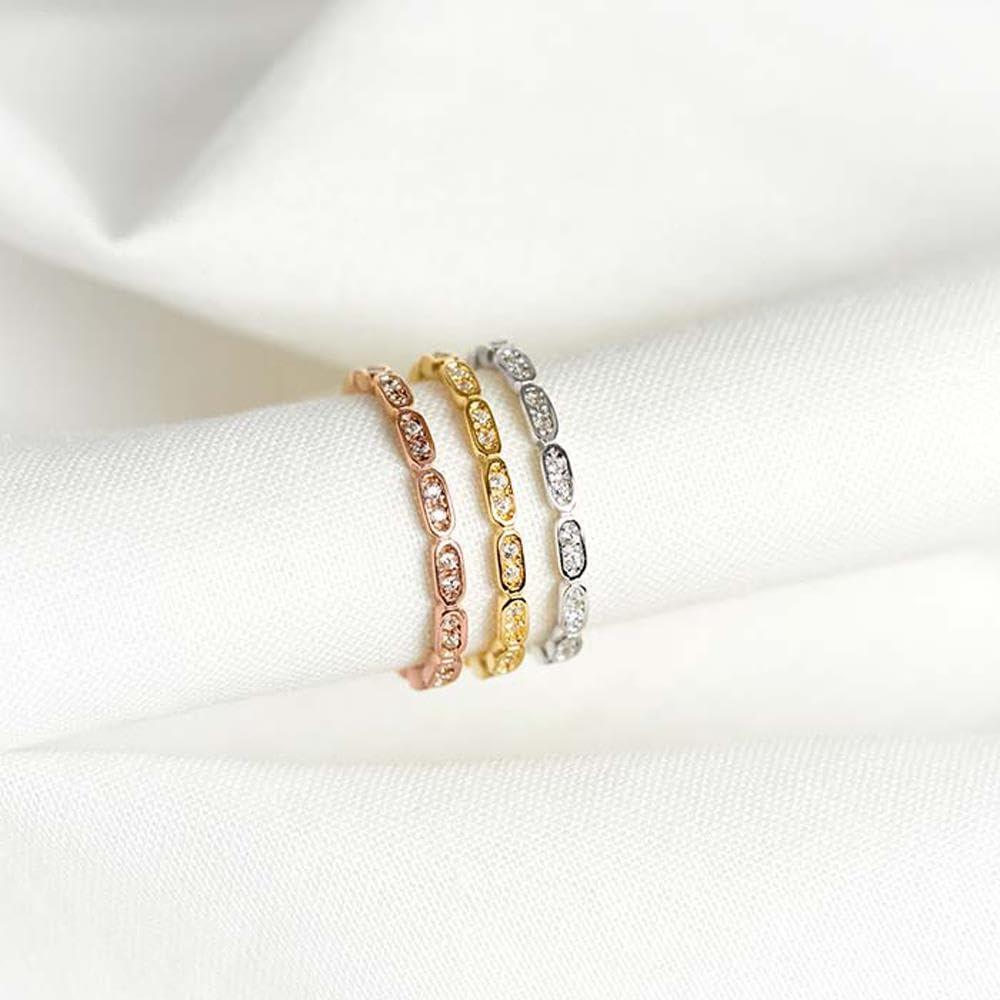 JEWLIX Ring 925er Silber rosévergoldet Zirkonia