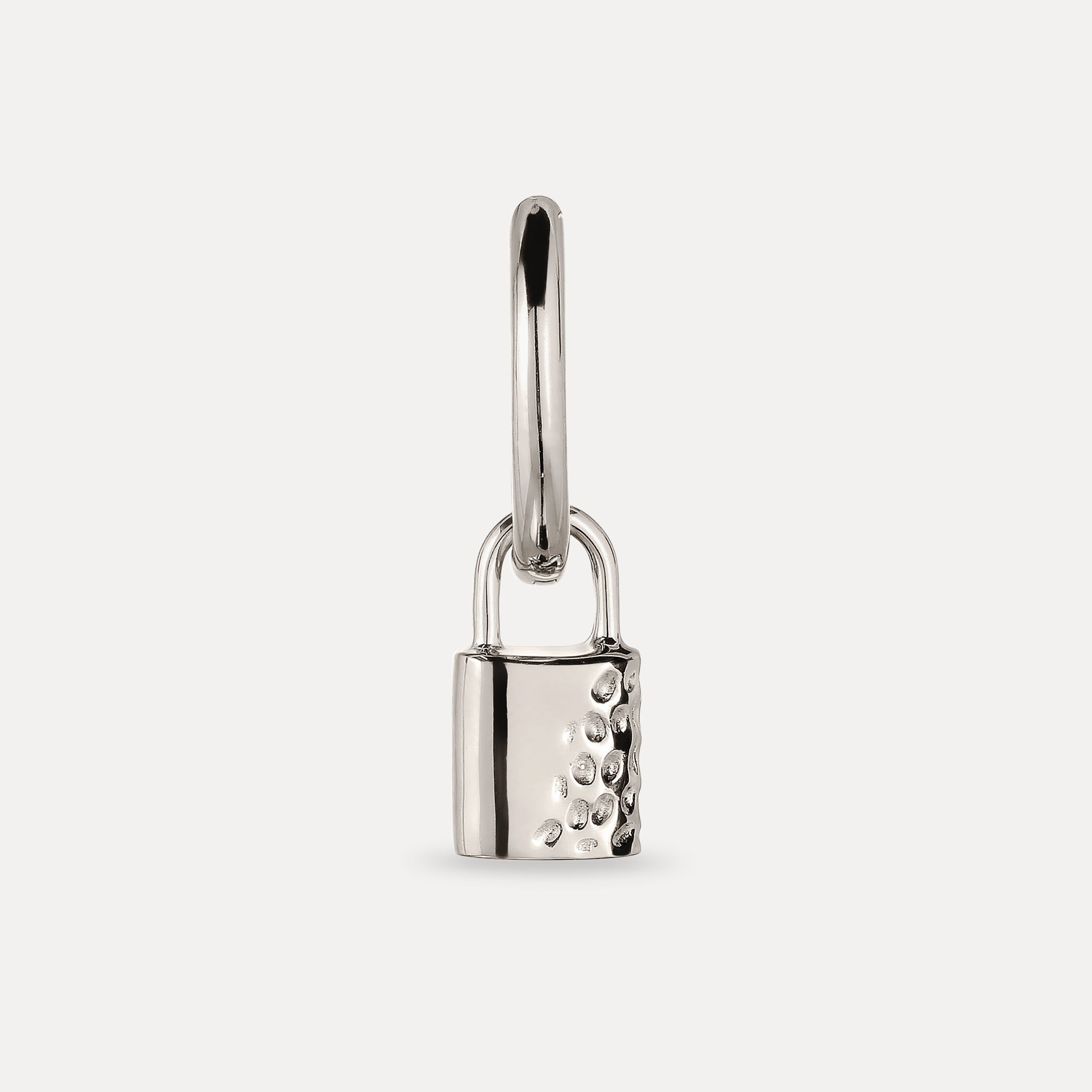 Stilnest Padlock Creolen Ohrringe 24k Gold Vermeil Schloss