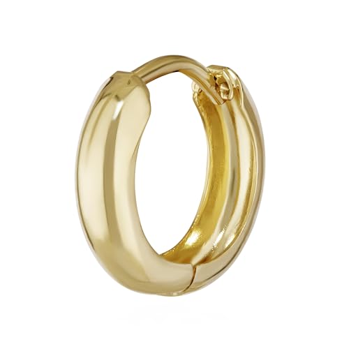 NKlaus Klappcreole 333 Gelbgold Ohrring einzeln 12,2 mm