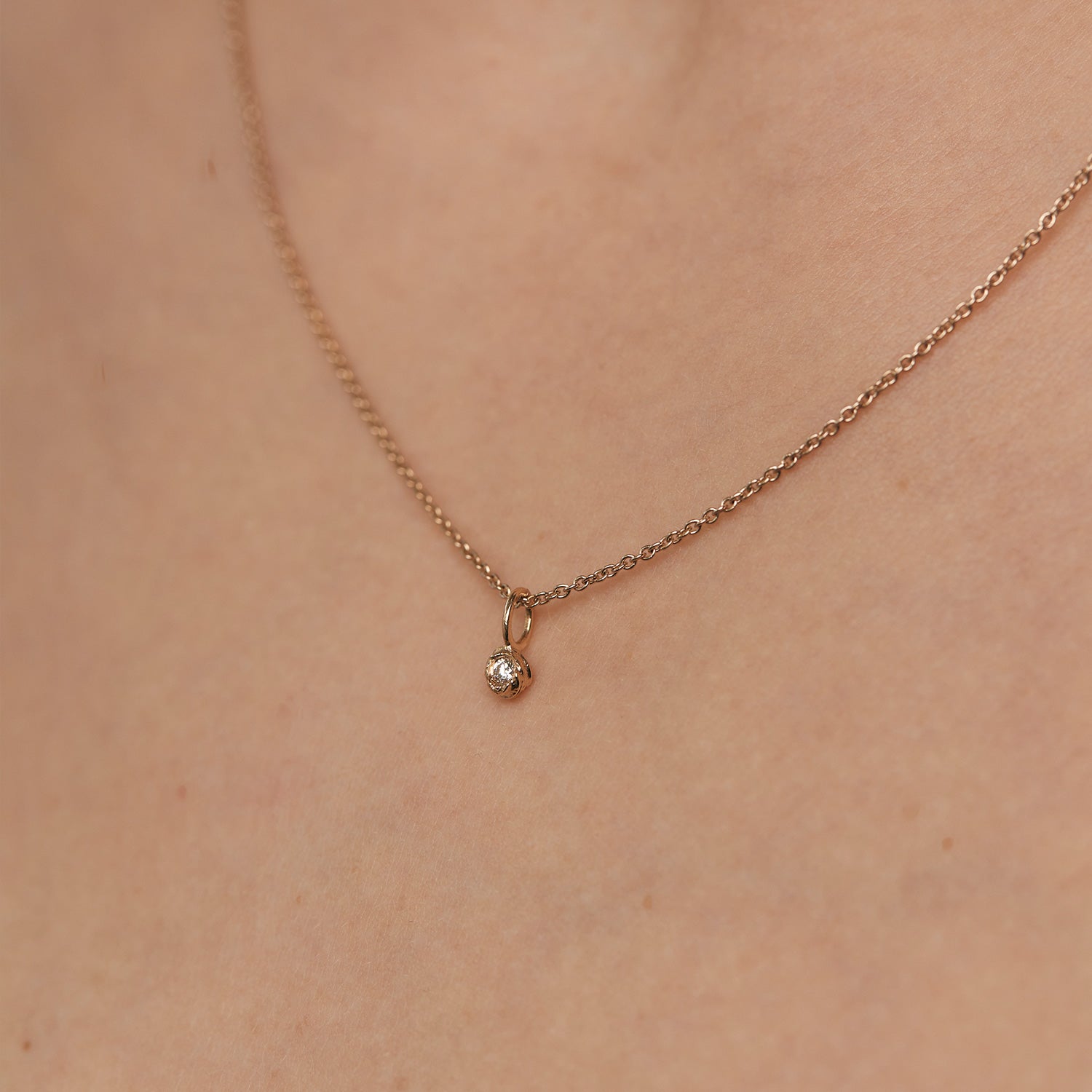 Stilnest Diamant Mater Halskette 585 Gold 45 cm