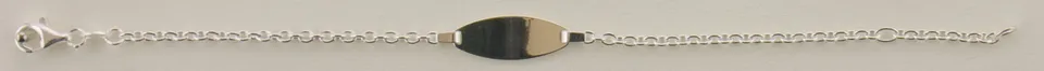 Eugen Rühle Armbänder ID-Band Ankerkette Armband 925 Silber