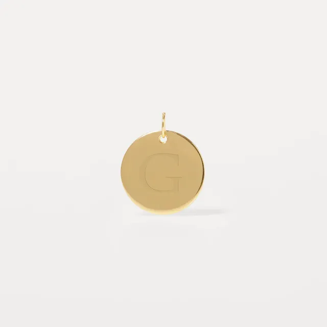 Stilnest Plate Anhänger gravierbar 585 Gold 14 mm