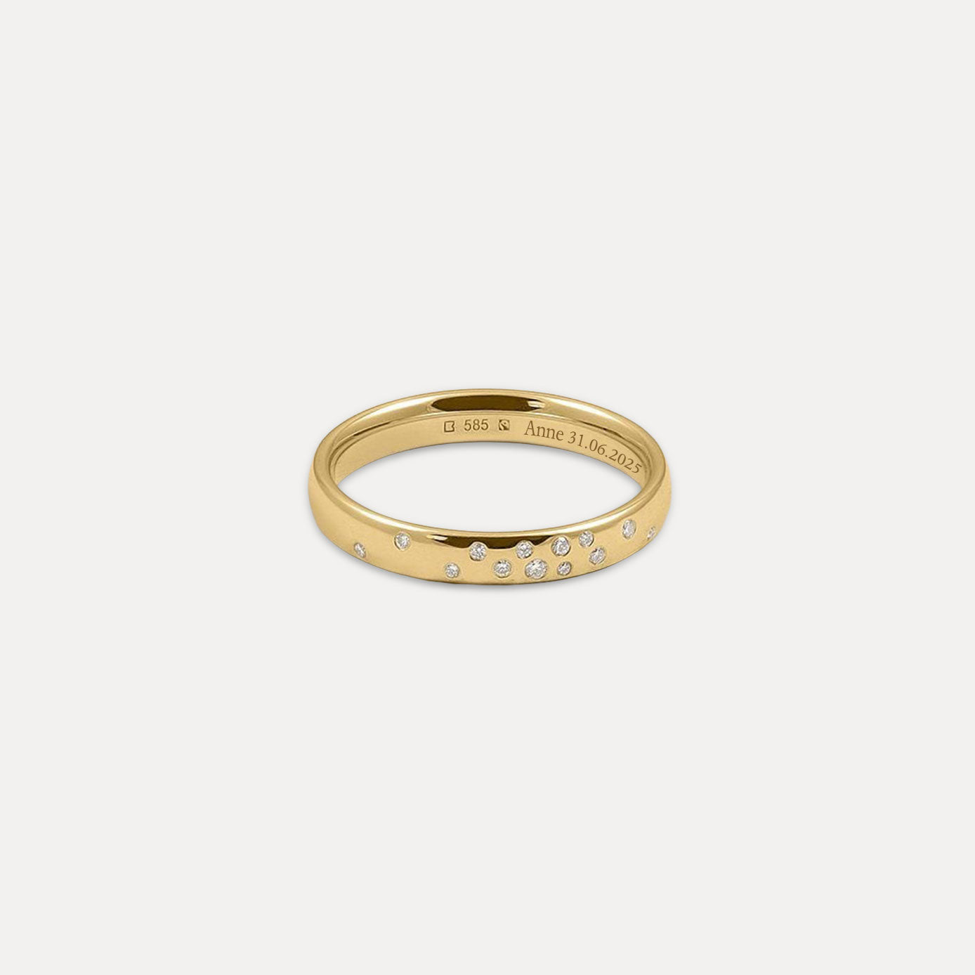 Stilnest Diamant Starlit Fair Band Ring 585 Gold Gr 52