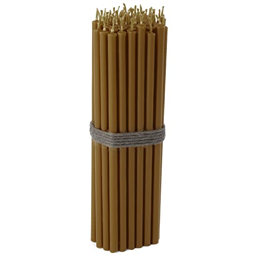 NKlaus CANDLES Stabkerzen braun 16cm 50 Stück Paraffin rußfrei