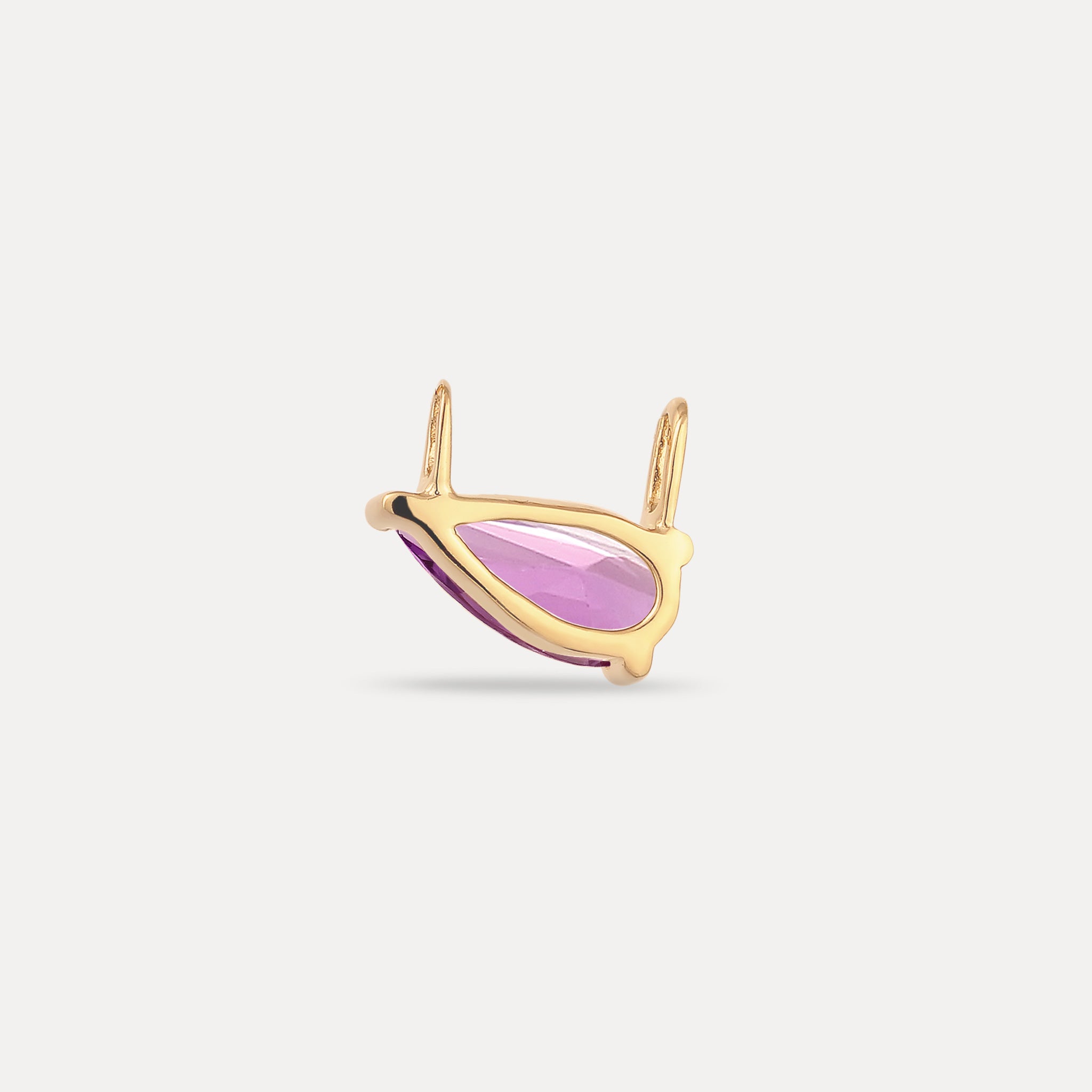 Stilnest Balance Drop Amethyst Anhänger 24k Gold Vermeil