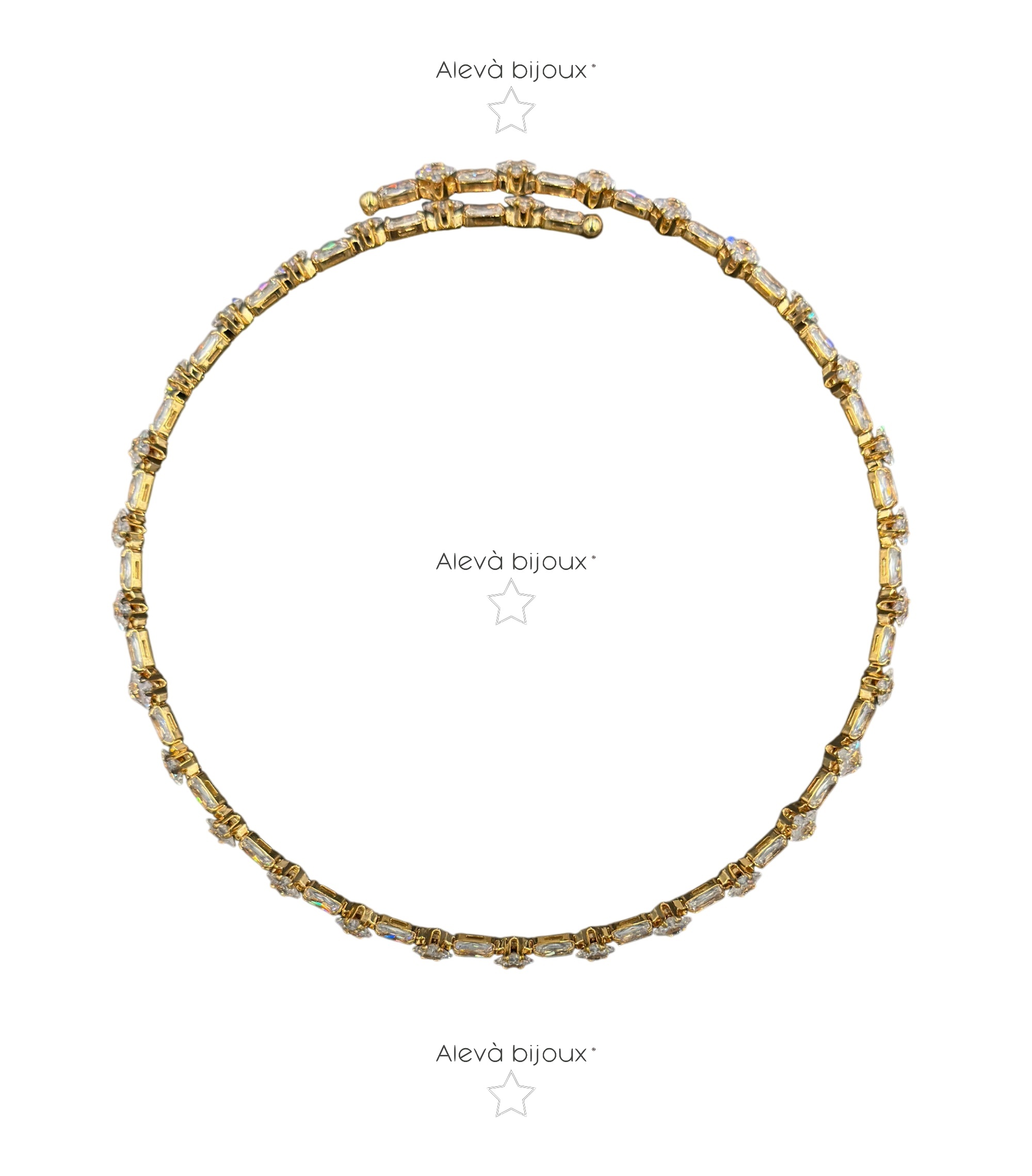 Alevá Bijoux Fanny Choker Halskette Collarino Gold