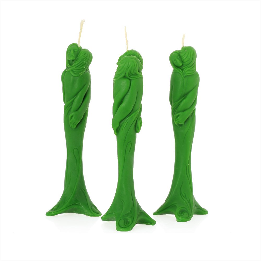 NKlaus Candles Bienenwachs-Figurenkerze Stella rot 3 Stück