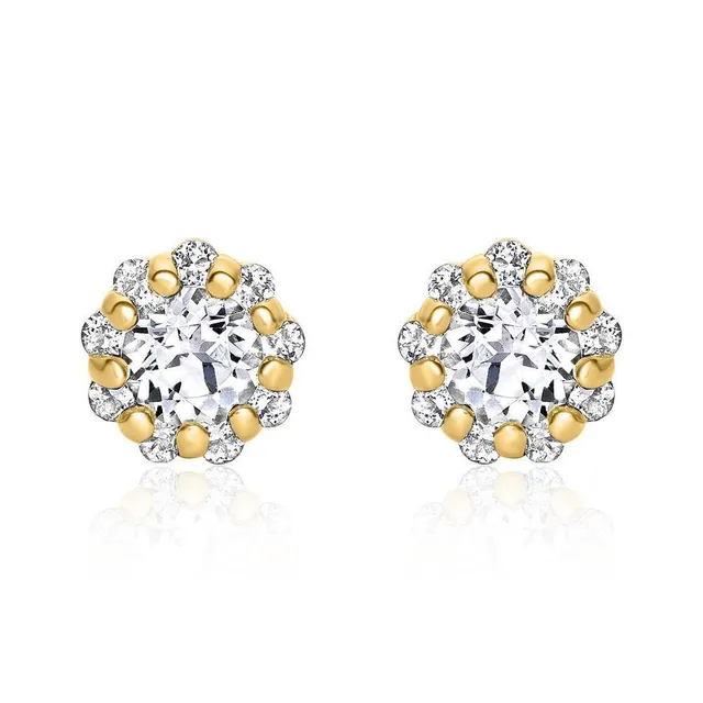 JEWLIX Ohrstecker DE0283-G Ohrringe Gold 585 Weißtopas 0,38ct
