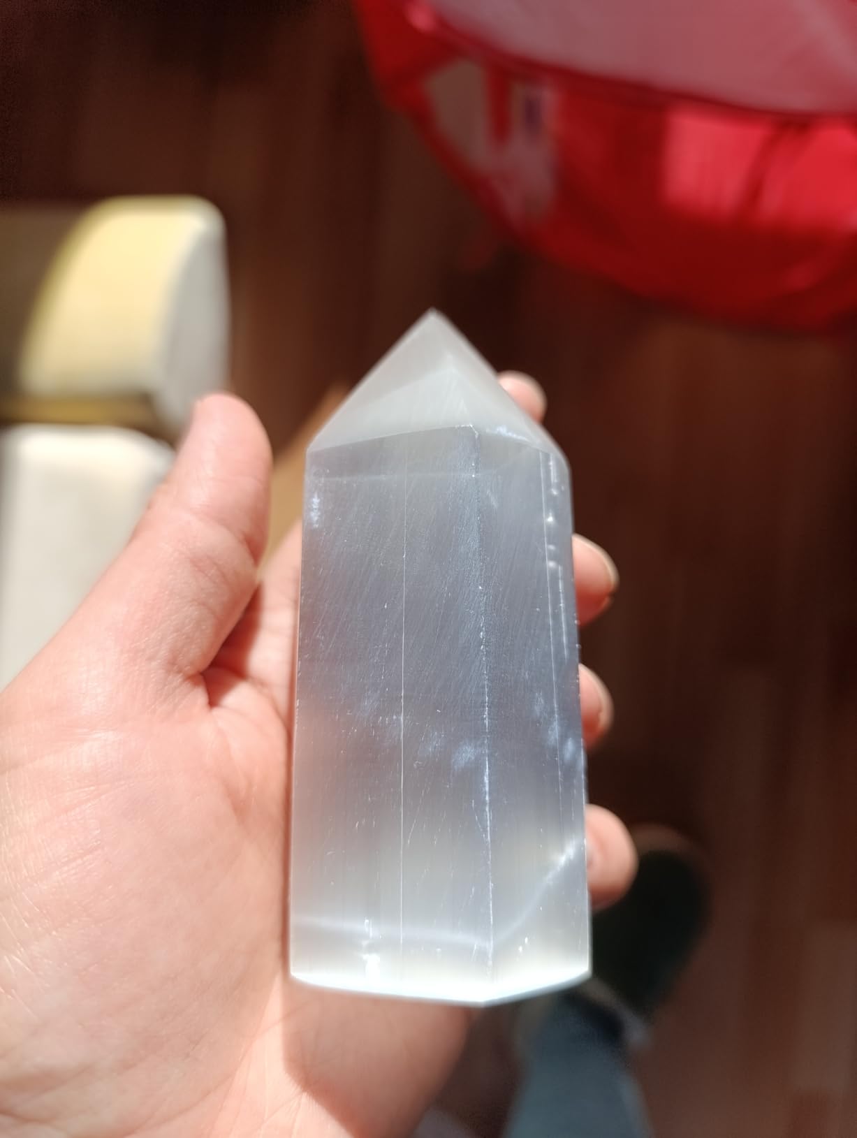 NKlaus Healing Crystals Selenit-Obelisk 10,5x4cm
