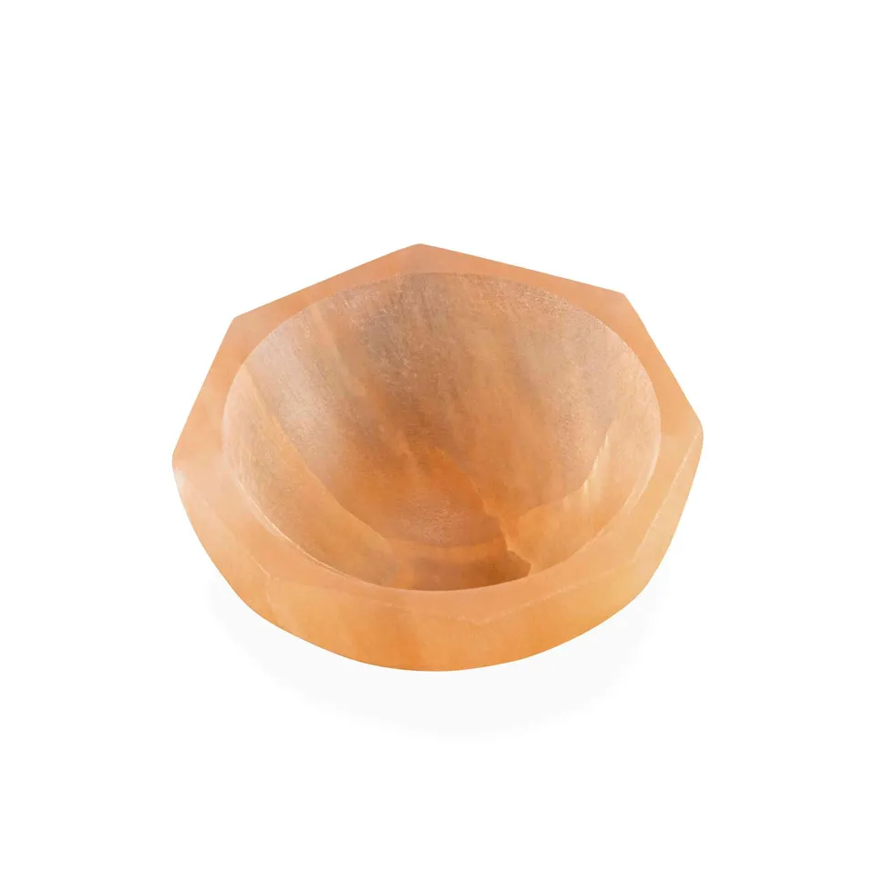 NKlaus Healing Crystals Selenit-Schale 6x6cm Pfirsich