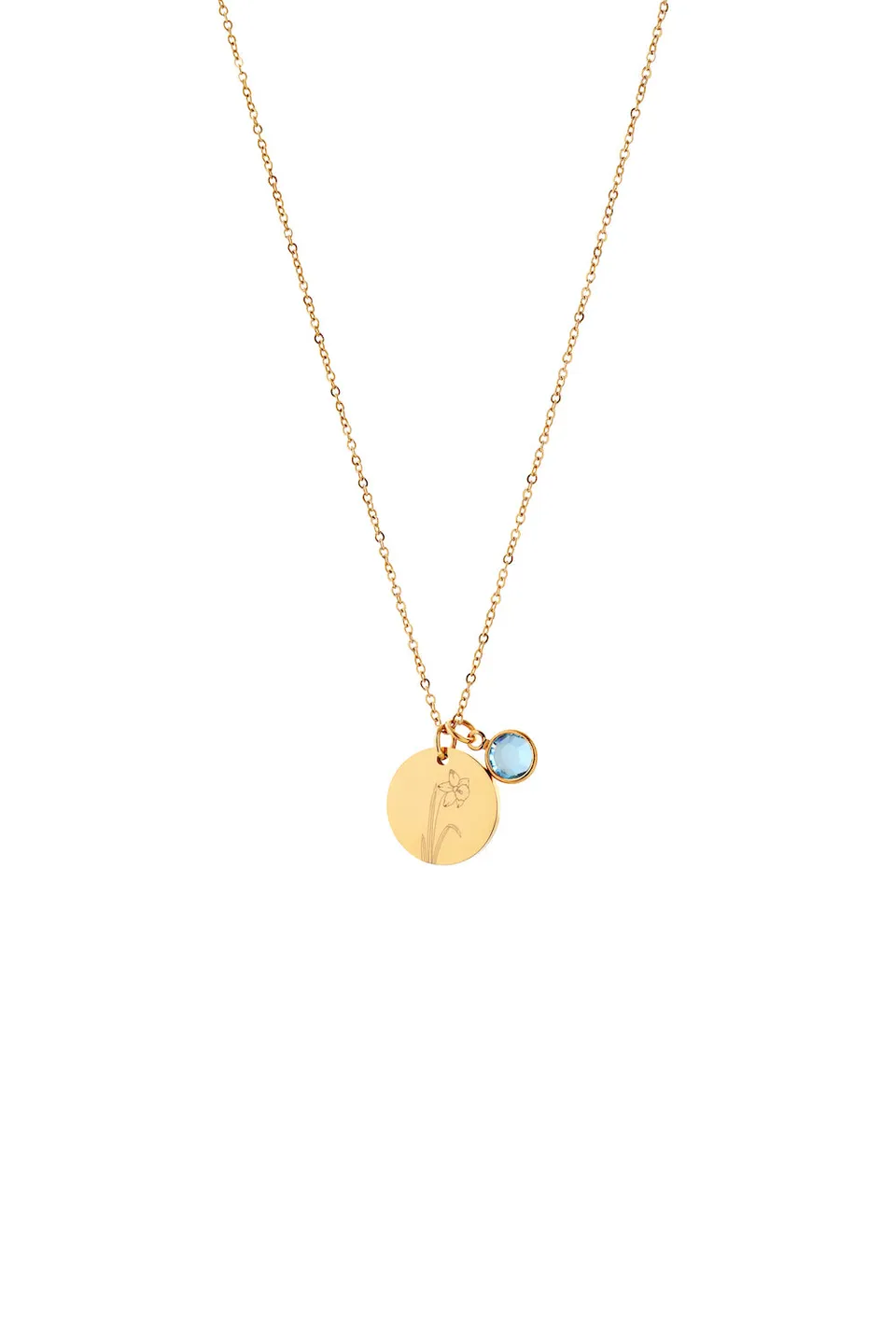 Joy by Corrine Smith March Birth Flower Halskette Gold Aquamarin