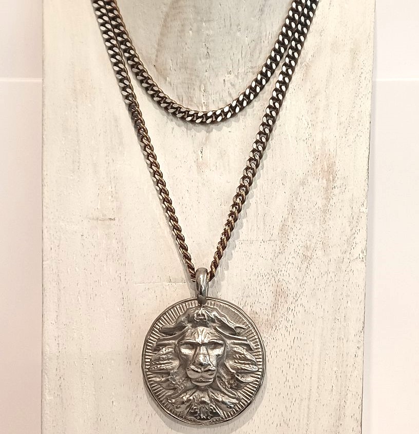 Alevá Bijoux Nata per Ruggire lange Halskette Bronze 77 cm