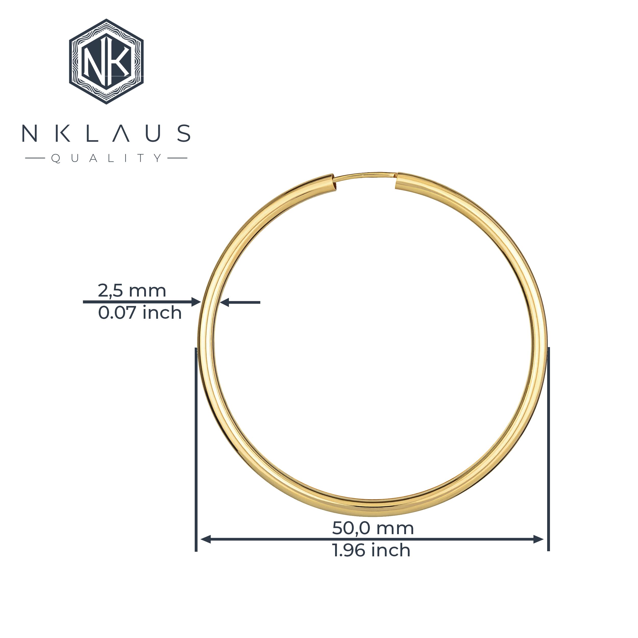 NKlaus Creole 333 Gelbgold rund 50mm einzeln