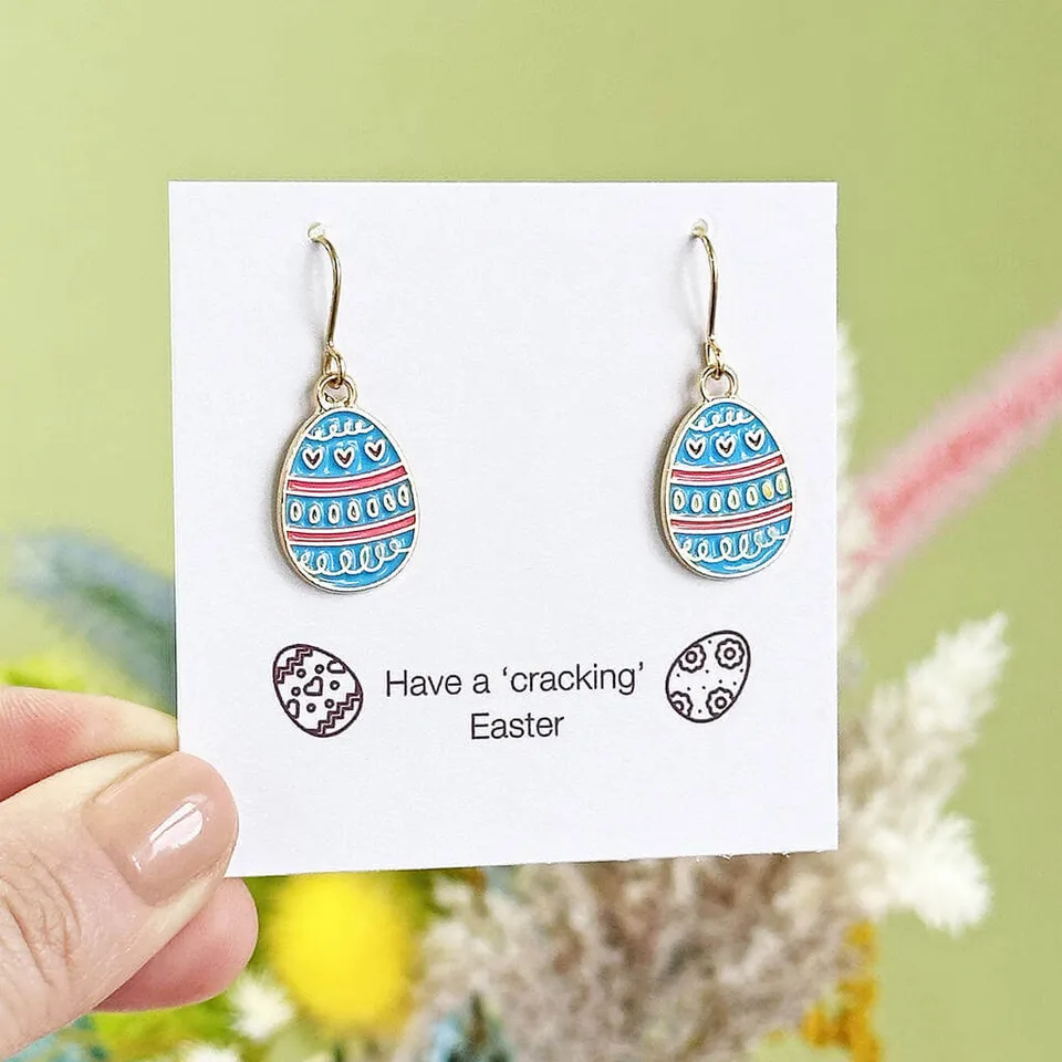 Joy by Corrine Smith Easter Egg Ohrringe Gold Emaille