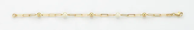 Eugen Rühle Armbänder 37.3632 Armband 5mm 585 Gelbgold Perlen
