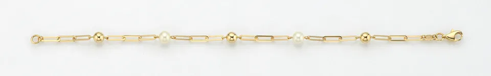 Eugen Rühle Armbänder 37.3632 Armband 5mm 585 Gelbgold Perlen