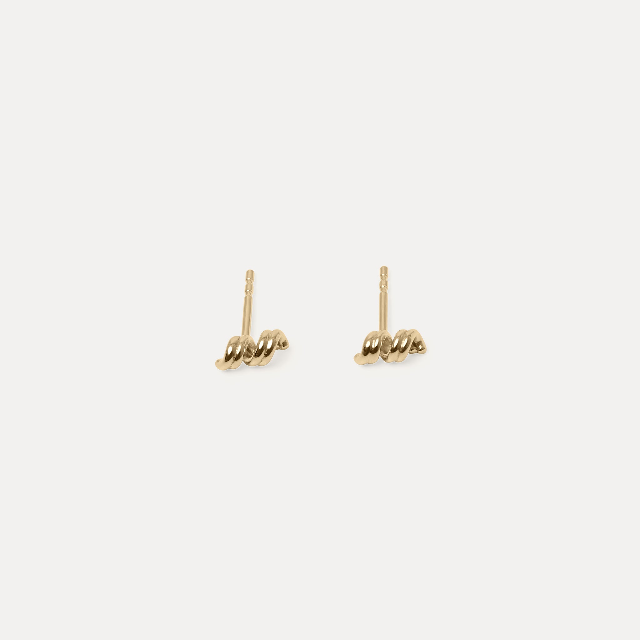 Stilnest Spiral Ohrstecker 585 Gold Ohrringe 14k Massivgold