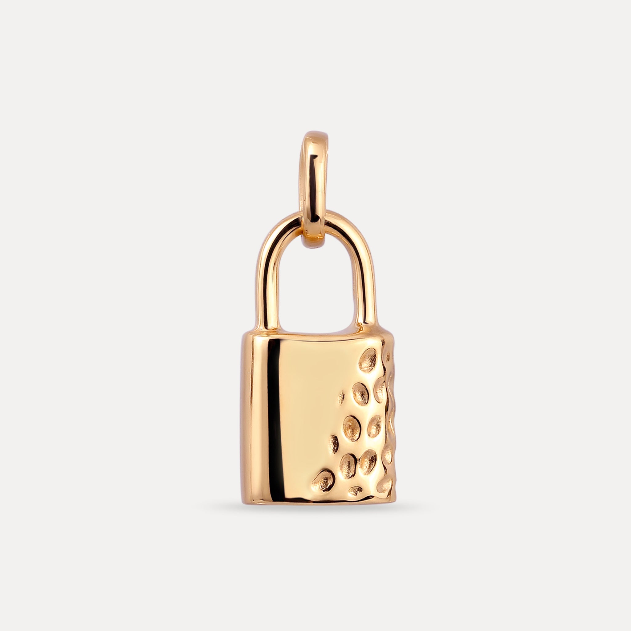 Stilnest Pendants Padlock Charm Anhänger Gold Vermeil