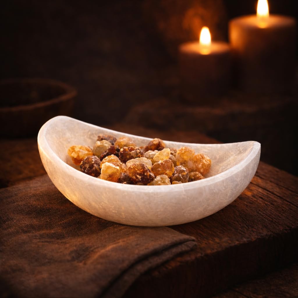 NKlaus HEALING CRYSTALS Selenit Schale Mond 11cm Heilsteine