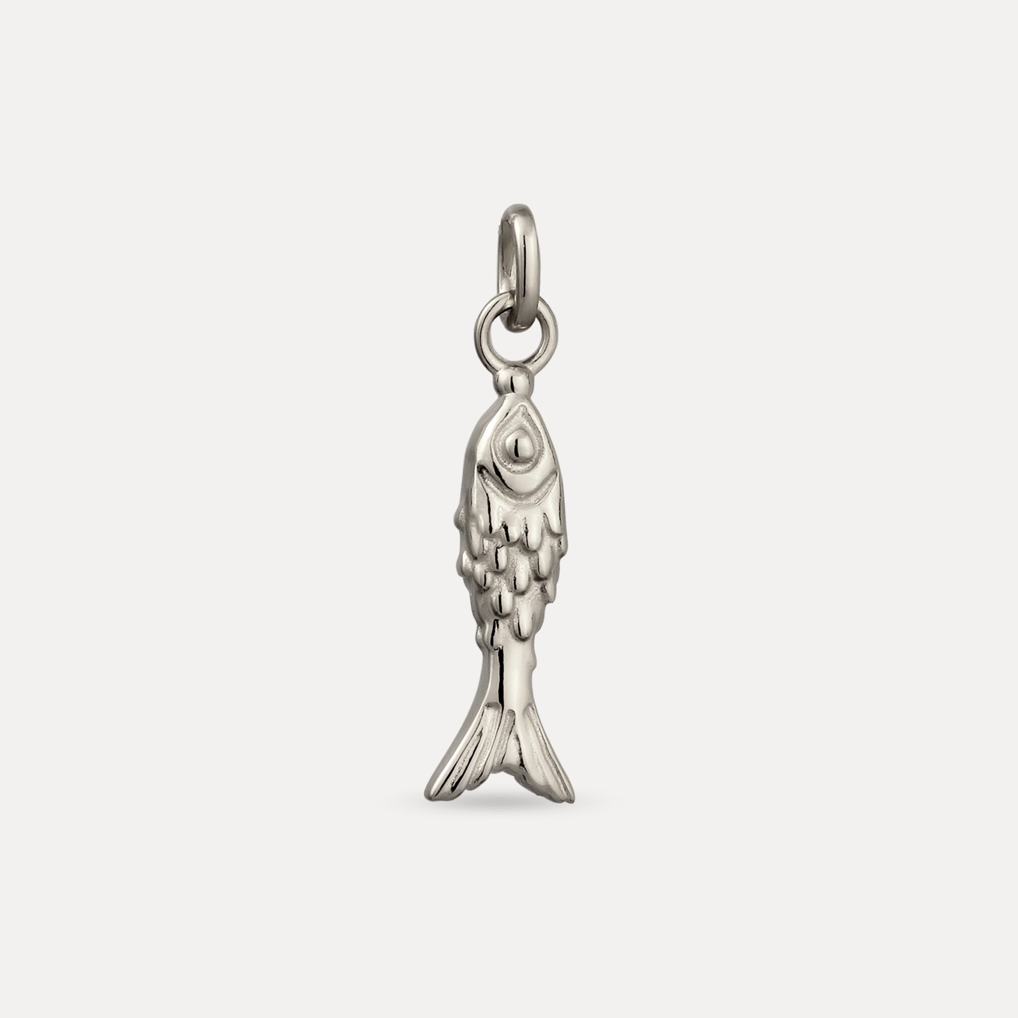 Stilnest Fish Charm Fisch Anhänger 24k Gold Vermeil Silber