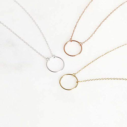 JEWLIX Kreis Kette 925er Silber Rosé