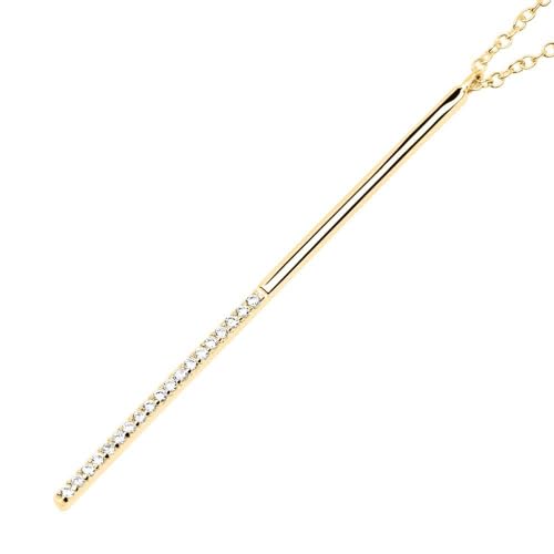 JEWLIX Ketten mit Anhänger SN0361 Halskette Gold mit Zirkonia