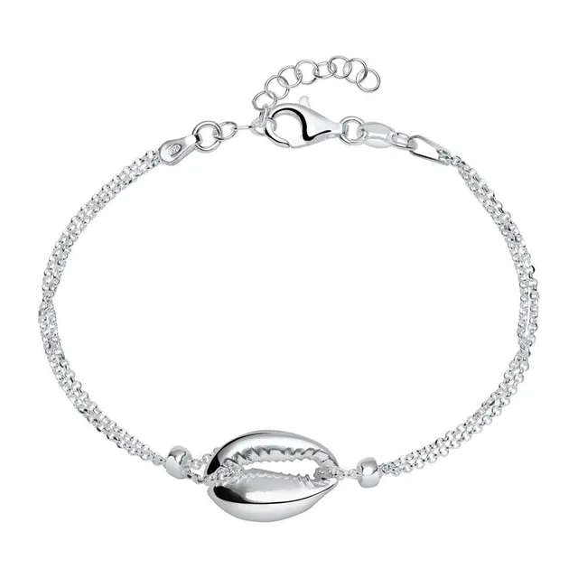 JEWLIX Muschel Armband Silber 925er Sterlingsilber Damen
