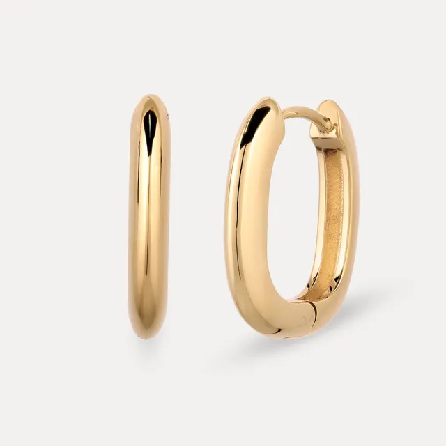 Stilnest Contour Creolen Gold Vermeil Ohrringe