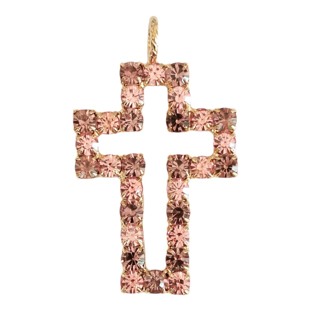 Alevá Bijoux Croci Alba Kreuz Anhänger Gold 6,2 cm