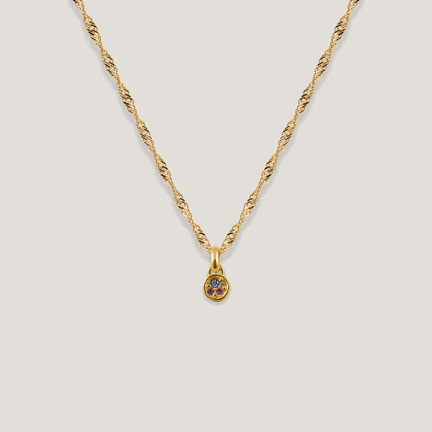 Stilnest Belong Pavé Kette Halskette 24k Gold Vermeil 45cm