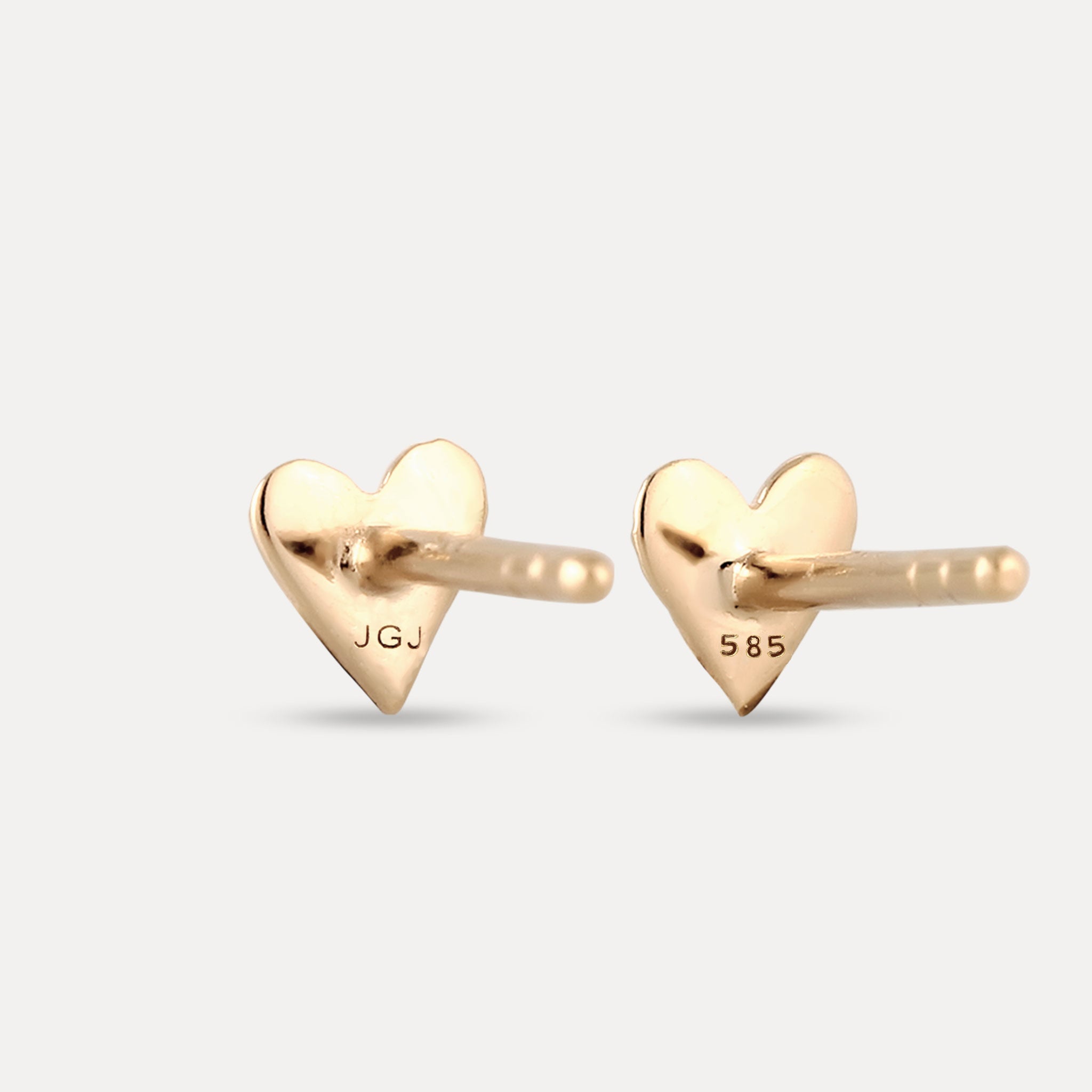 Stilnest Tiny Heart Ohrstecker 585 Gold Herz Mini Ohrringe