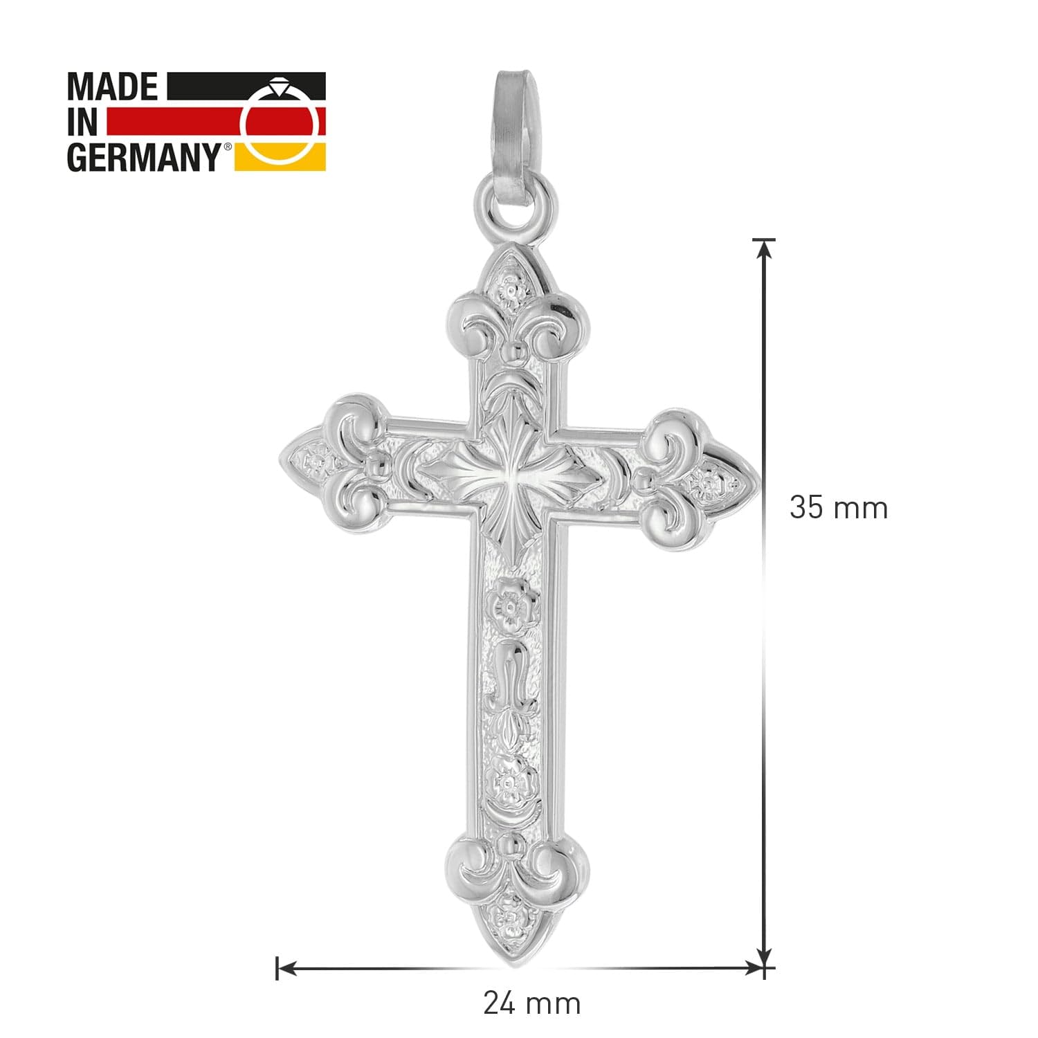 trendor Orthodoxes Kreuz 21646 Herren-Anhänger Silber 35 mm