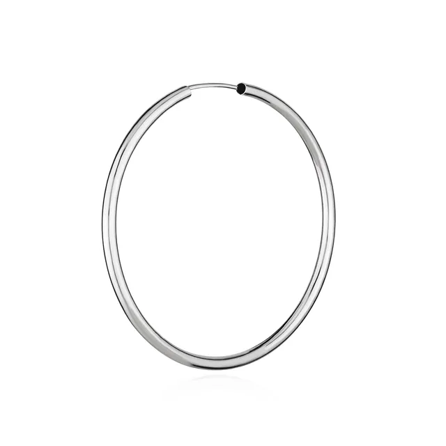 NKlaus Creole rund 40mm Weißgold Ohrring 585 einzeln