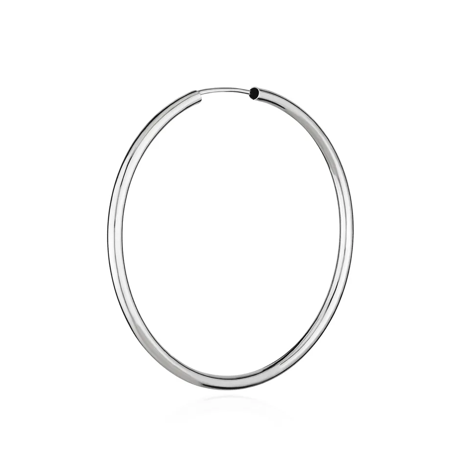 NKlaus Creole rund 40mm Weißgold Ohrring 585 einzeln