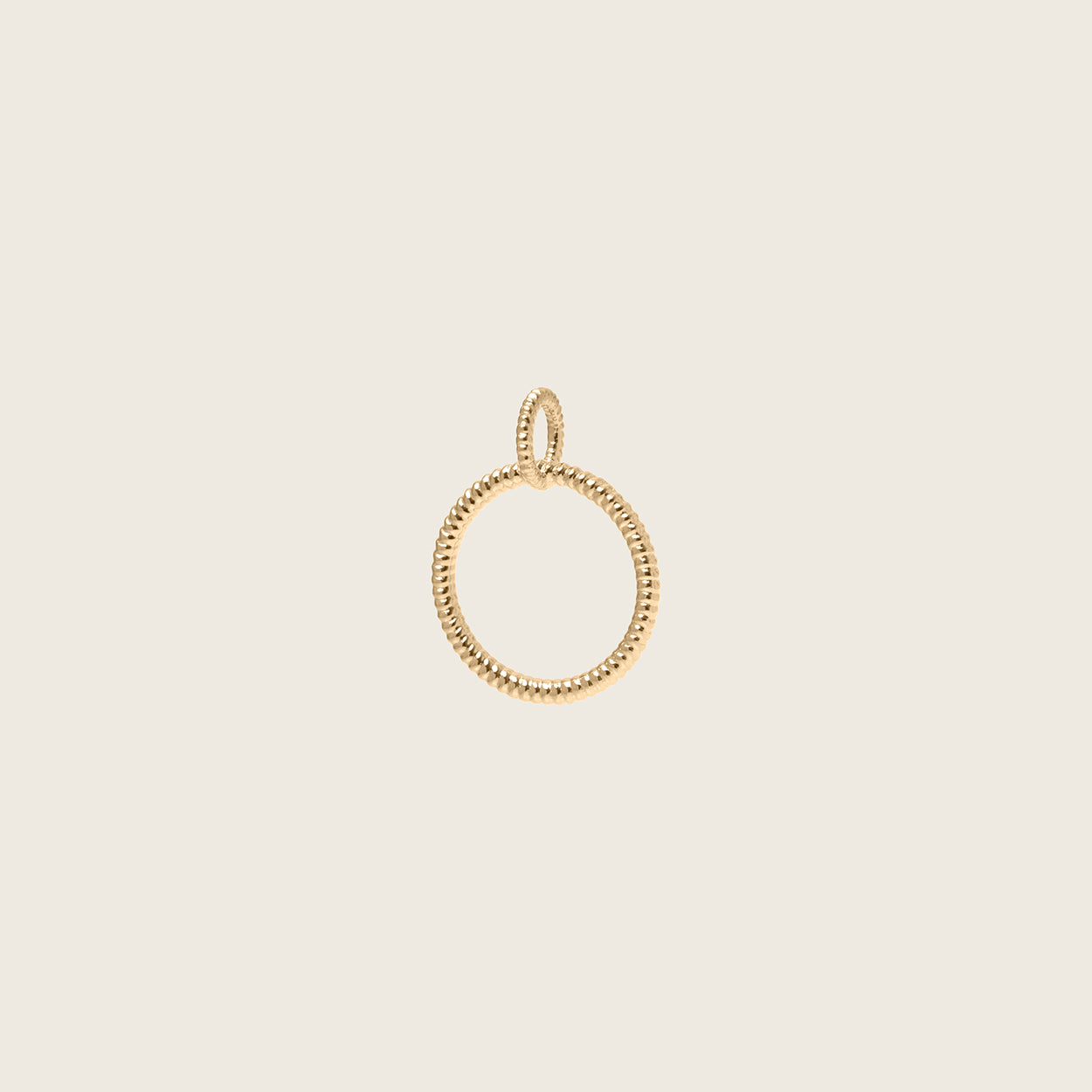 Stilnest Snake Tail Circle Anhänger 585 Gold 14k Massivgold