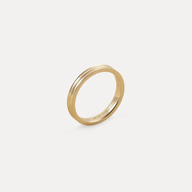Stilnest Stacked Fair Band 585 Gold Ring Fairtrade Gr. 54