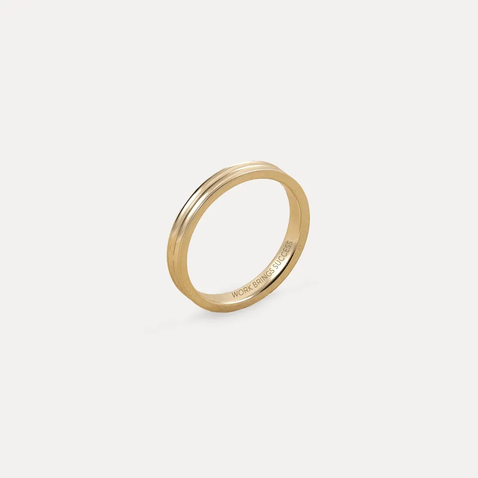 Stilnest Stacked Fair Band 585 Gold Ring Fairtrade Gr. 54