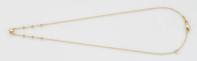 Eugen Rühle Colliers Ankerkette Herz Kugeln 585 Gelbgold